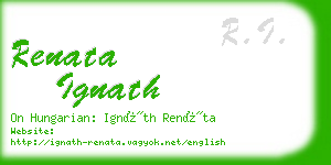 renata ignath business card